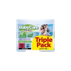 5201263078453BABYCARE For All Υγρά Μαντήλια Διαφόρων Χρήσεων Triple Pack 3x54τμχ_beautyfree.gr