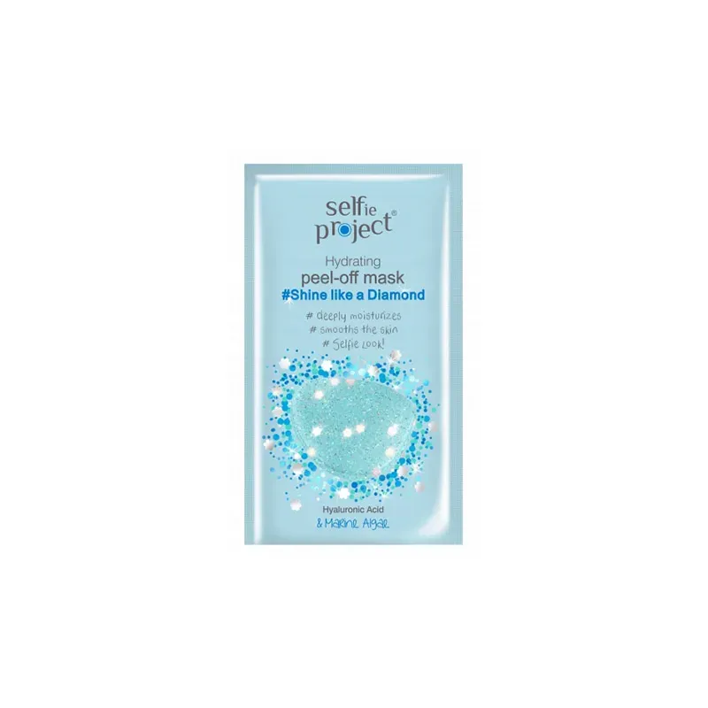 5902853040910SELFIE PROJECT Μασκα Προσωπου Hydrating Peel-Off Shine Like A Diamond 12ml_beautyfree.gr