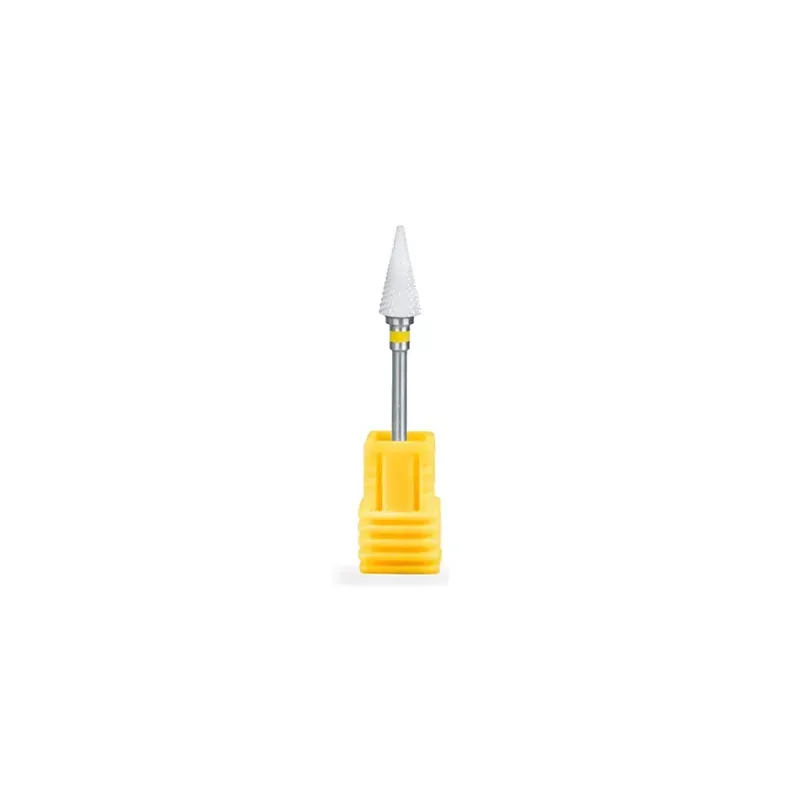 2215725NAIL Κεραμικό Φρεζάκι Κίτρινο Α19 –XF 3/32″ Conical Shape S(XF)_beautyfree.gr