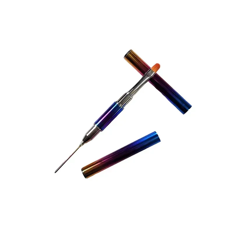 6923836400551NAIL ART Διπλό Πινέλο Acrylic Gel με Σπάτουλα_beautyfree.gr