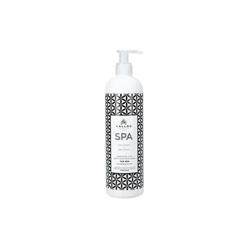 5998889518868KALLOS SPA Hydrating 3 in 1 Body-Hair-Face Wash For Men 500ml_beautyfree.gr