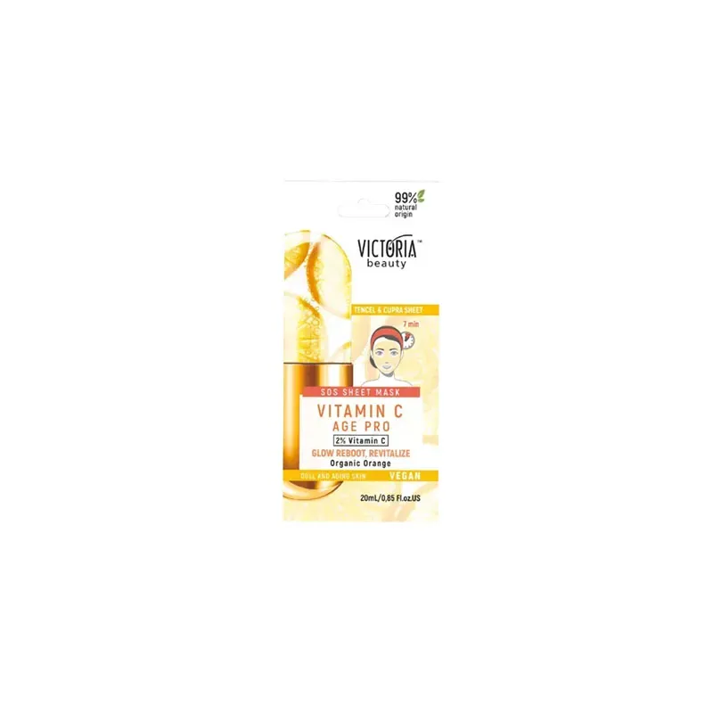 3801017001625VICTORIA BEAUTY SOS Revitalizing Sheet Mask Vitamin C Age Pro 20ml_beautyfree.gr