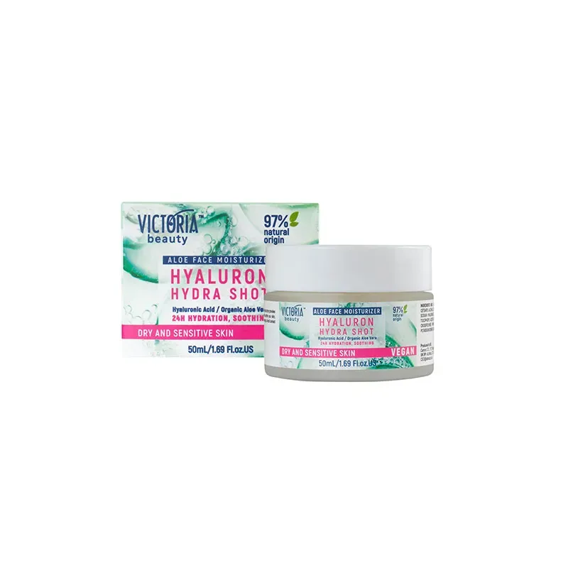 3801017001632VICTORIA BEAUTY Aloe Face Moisturizer Hyaluron Hydra Shot 50ml_beautyfree.gr
