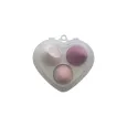 BEAUTY SALON Beauty Blender Powder Puff σε Θήκη Set 3pcs Καρδιά