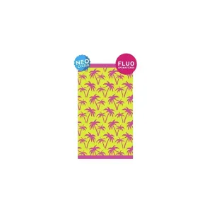 5202063862150OCEAN Πετσέτα Θαλλάσης Yellow Fluo Coconut Trees 86x160 580gr_beautyfree.gr