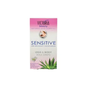 3800038704416VICTORIA BEAUTY Sensitive Wax Strips Body 20pcs_beautyfree.gr
