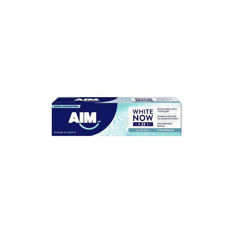 8720181698118AIM Οδοντόκρεμα White Now 3in1 Fresh Kiss 75ml_beautyfree.gr