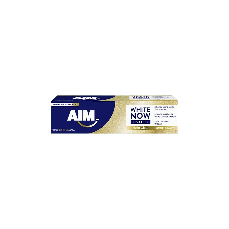 8720181697739AIM Οδοντόκρεμα White Now 3in1 Hello Glow 75ml_beautyfree.gr