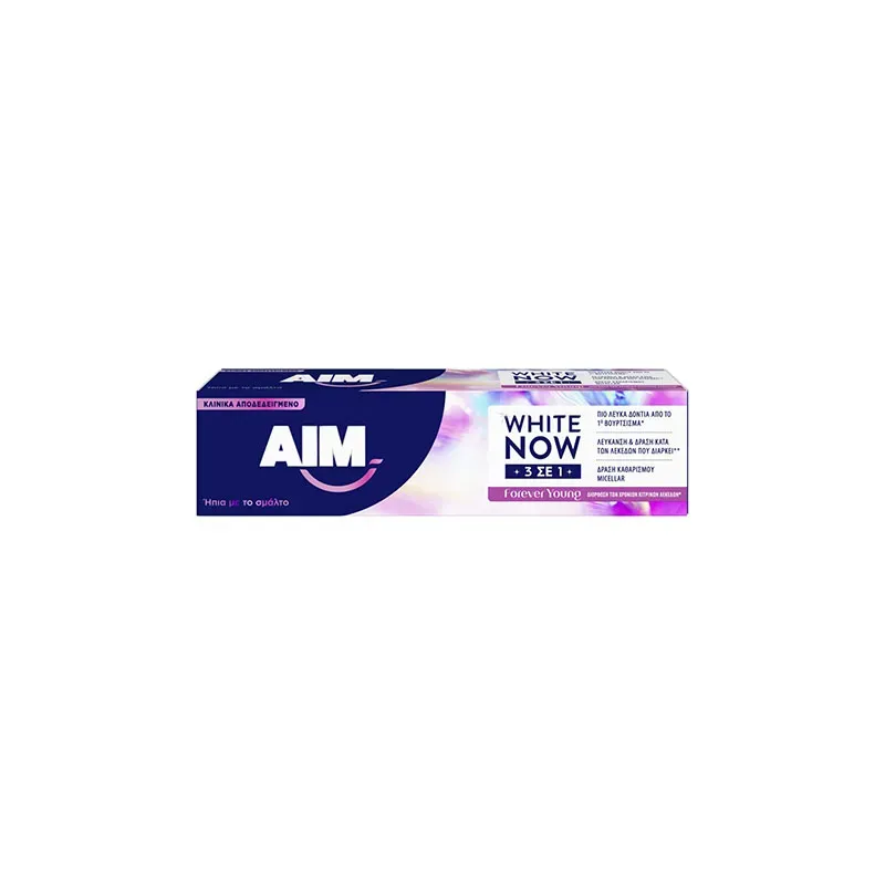 8720181697722AIM Οδοντόκρεμα White Now 3in1 Forever Young 75ml_beautyfree.gr