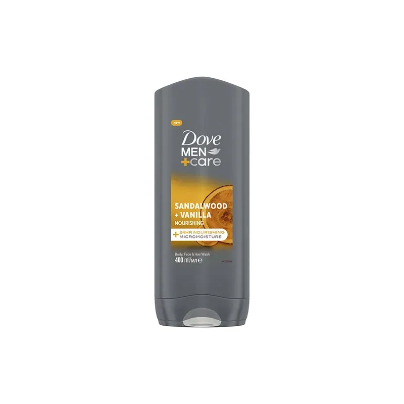 8720181573576DOVE Men Shower Sandalwood & Vanilla 400ML_beautyfree.gr