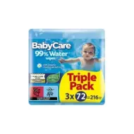 5201263078644BABYCARE Μωρομάντηλα 99% Water 3X72τμχ_beautyfree.gr