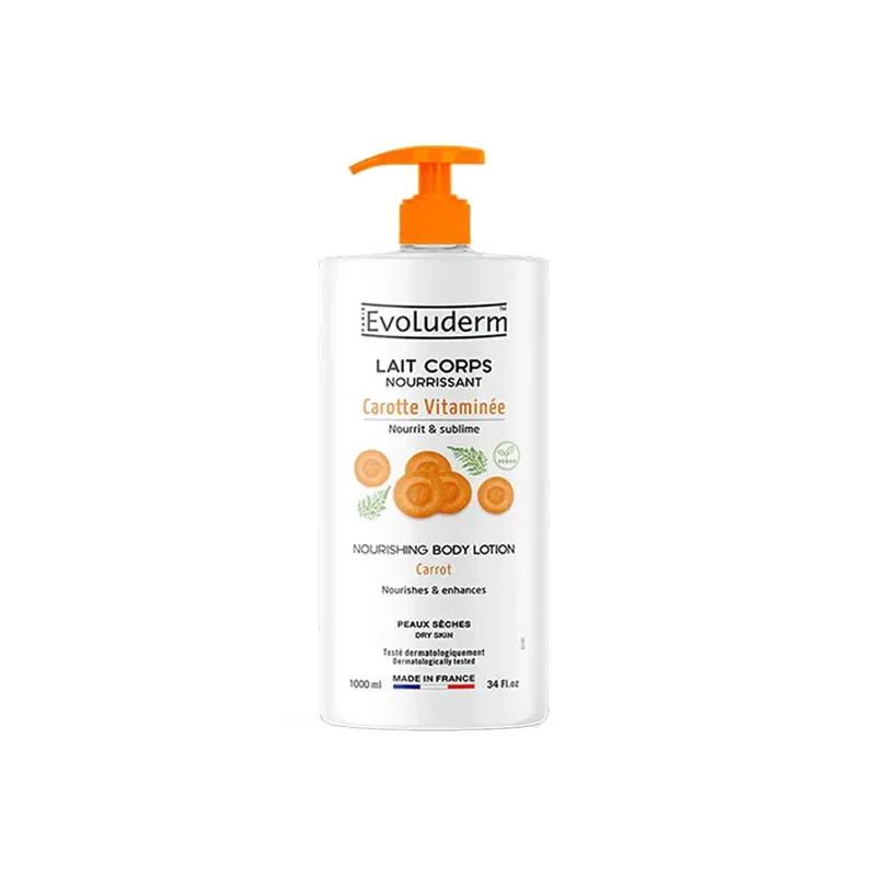 3760100685121EVOLUDERM Body Lotion Carrot 1000ml_beautyfree.gr
