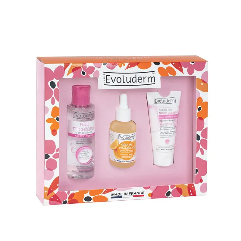 3760100686104EVOLUDERM Gift Box Micellaire 100ml + Serum Vit C 30ml + Soin Visage 50ml_beautyfree.gr