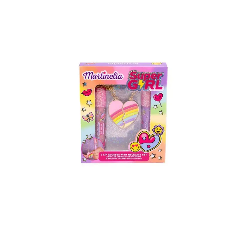 8436622270941MARTINELIA Super Girl 2 Lip Glosses With Necklace Set (85419)_beautyfree.gr