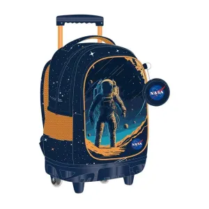 5205698752964NASA ASTRONAUT IN UNIVERSE Τσαντα Πλατης Τρολλευ 34X20X44 3Θηκες_beautyfree.gr