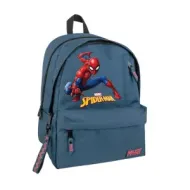 5205698802508SPIDERMAN Τσαντα Πλατης 32Χ19Χ42 2 Κεντρικες Θηκες Μπλε Με Φουξια_beautyfree.gr