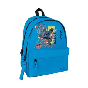 5205698802522STITCH Τσαντα Πλατης 32Χ19Χ42 2 Κεντρικες Θηκες Μπλε Ανοιχτο Με Μπλε Σκουρο_beautyfree.gr