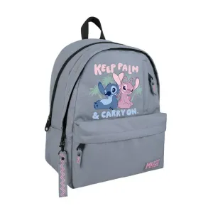 5205698802584STITCH & ANGEL Τσαντα Πλατης 32Χ19Χ42 2 Κεντρικες Θηκες Γκρι Με Ροζ_beautyfree.gr