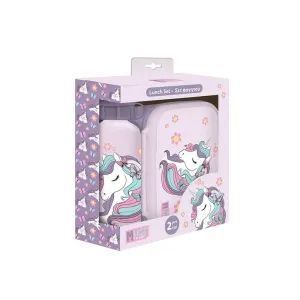 5205698736803MUST TEAM Lovely Unicorn Φαγητοδοχειο Pp 800ml & Παγουρι Αλουμινιου 500ml Σετ _beautyfree.gr