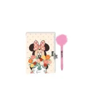 5205698661389MINNIE Ημερολογιο Με Κλειδαρια 12Χ18cm 60Φ 60gr Και Στυλο Με Pom Pom_beautyfree.gr