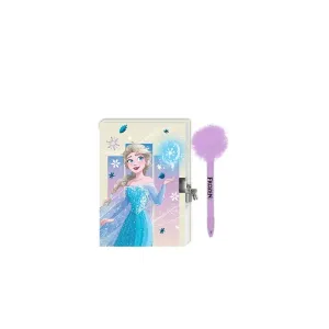 5205698661402FROZEN Ημερολογιο Με Κλειδαρια 12Χ18cm 60Φ 60gr Και Στυλο Με Pom Pom_beautyfree.gr