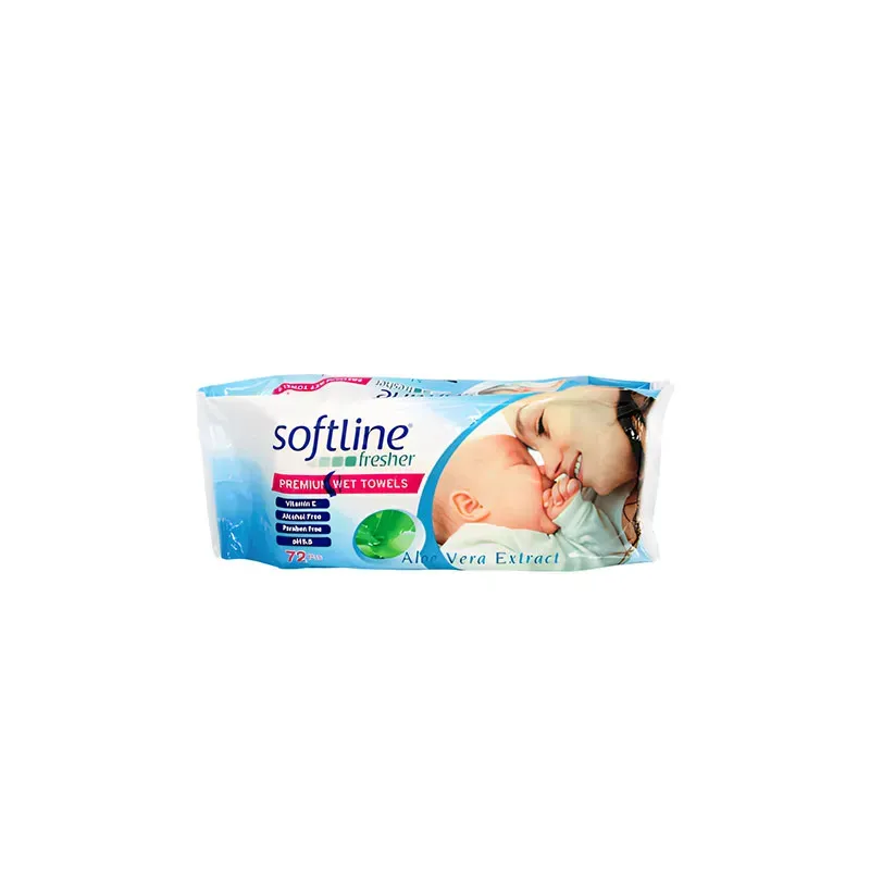 8697462550932SOFTLINE Υγρά Μαντηλάκια Aloe Vera 70τμχ_beautyfree.gr