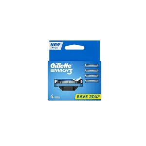 4987176300485GILLETTE Mach 3 Blue Ξυραφάκια Ανταλλακτικά 4τμχ (save 20%)_beautyfree.gr