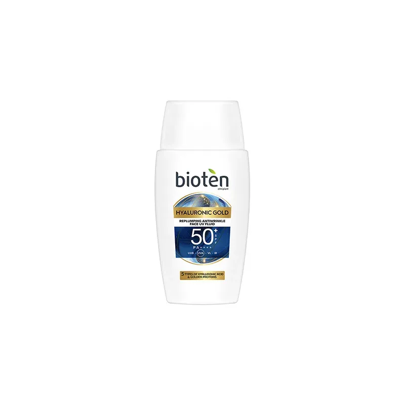 5201314195337ΒΙΟΤΕΝ Hyaluronic Gold Replumping Antiwrinkle Face UV Fluid Spf 50+_beautyfree.gr