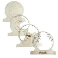 DISNEY STITCH Ξύλινη Τρισδιάστατη Φιγούρα Ζωγραφικής – Σετ 4 Τεμαχίων με Μπογιές & Πινέλο