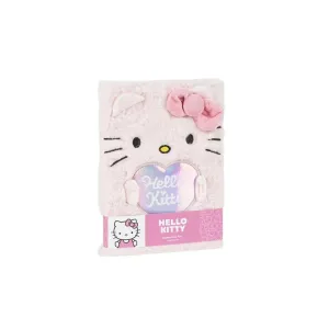 8445484512502HELLO KITTY Ροζ Βελουτέ Σημειωματάριο _beautyfree.gr