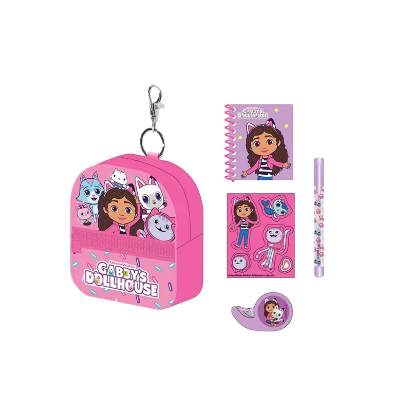 8445484512373GABBY´S DOLLHOUSE Σακίδιο Μπρελόκ με Γραφική Ύλη_beautyfree.gr