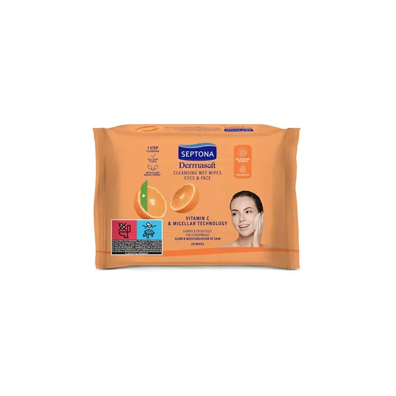5201410616194SEPTONA Daily Clean Wipes Vitamin C & Micellaire 20 τεμ_beautyfree.gr