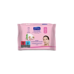 5201410616200SEPTONA Daily Clean Wipes Προσώπου & Ματιών Orchid & Plant-Based Collagen 20 τεμ_beautyfree.gr