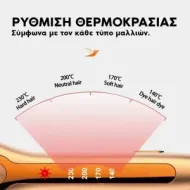 KEMEI Επαγγελματική Ισιωτική Μαλλιών με Κεραμικές Πλάκες (KM-3141)