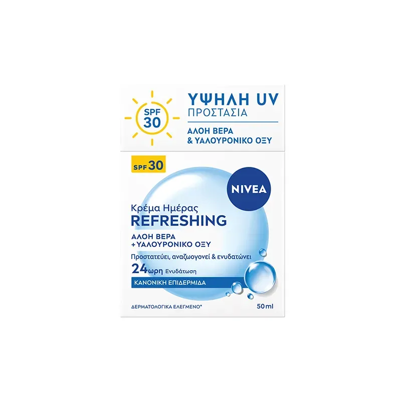 4006000207018NIVEA Κρέμα Ημέρας Refreshing Hyaluronic & Aloe Vera SPF30 50ml_beautyfree.gr