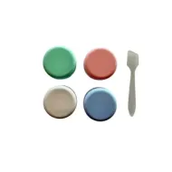 5207440012784BEAUTY SALON Πλαστικά Βαζάκια Ταξιδίου Χρωματιστά Με σπάτουλα Σετ 4 τμχ_beautyfree.gr