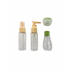 6945676405091BEAUTY SALON Πλαστικά Μπουκαλάκια Ταξιδίου Σετ 4τμχ_beautyfree.gr