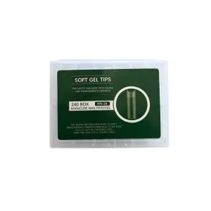 5207440012715BEAUTY SALON Ψεύτικα Νύχια σε Κασετίνα Διάφανα Τετράγωνα 240τμχ_beautyfree.gr