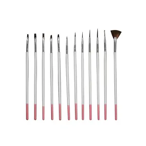 BEAUTY SALON Πινέλα Νυχιών Σετ 12 τμχ