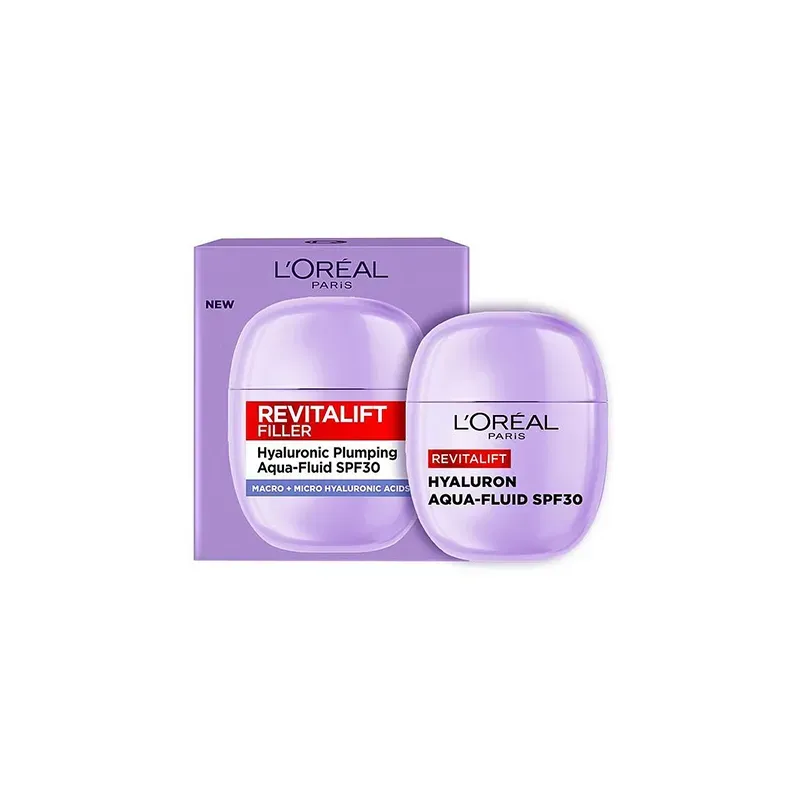 3600524244606LOREAL Revitalift Filler Hyaluronic Plumping Aqua-Fluid SPF30 40ml_beautyfree.gr