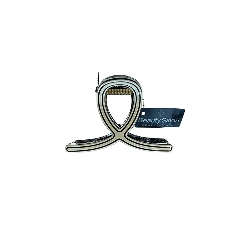 5207440010681BEAUTY SALON Κλάμερ Μαλλιών Διάφανο Λευκό - Μαυρο _beautyfree.gr