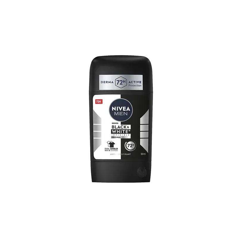 4006000201900NIVEA Stick 72h Men Original Invisible Black&white 50ml_beautyfree.gr