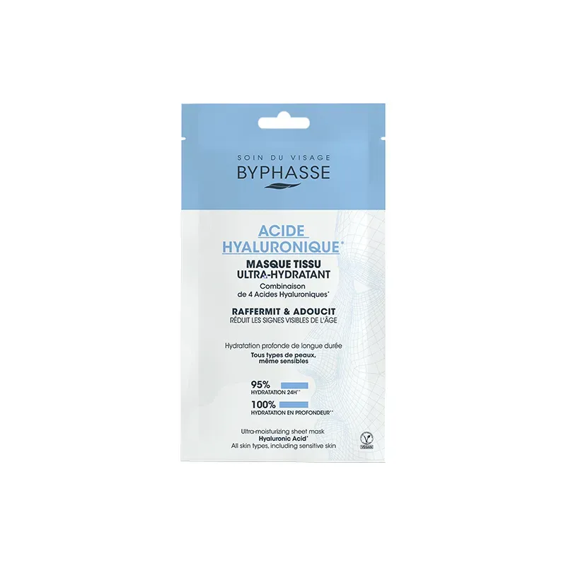 8436097096671BYPHASSE Ultra-Moisturizing Sheet Mask Hyaluronic Acid 18ml_beautyfree.gr