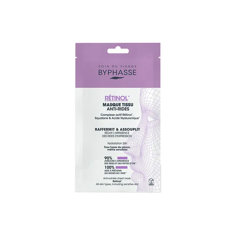 8436097096695BYPHASSE Anti-Wrinkle Sheet Mask Retinol 18ml_beautyfree.gr