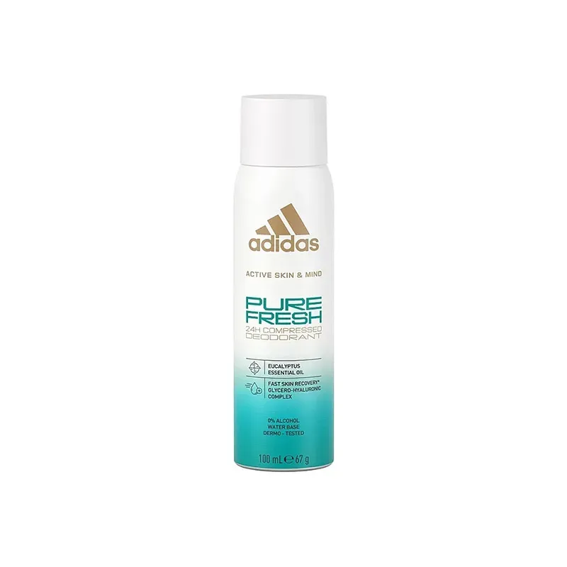 3616303442996ADIDAS Pure Fresh Deodorant Spray 100ml (Travel Size)_beautyfree.gr