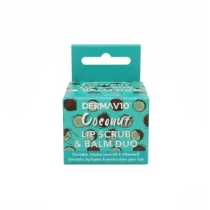 5056235402374DERMA V10 Lip Scrub & Balm Duo Coconut_beautyfree.gr