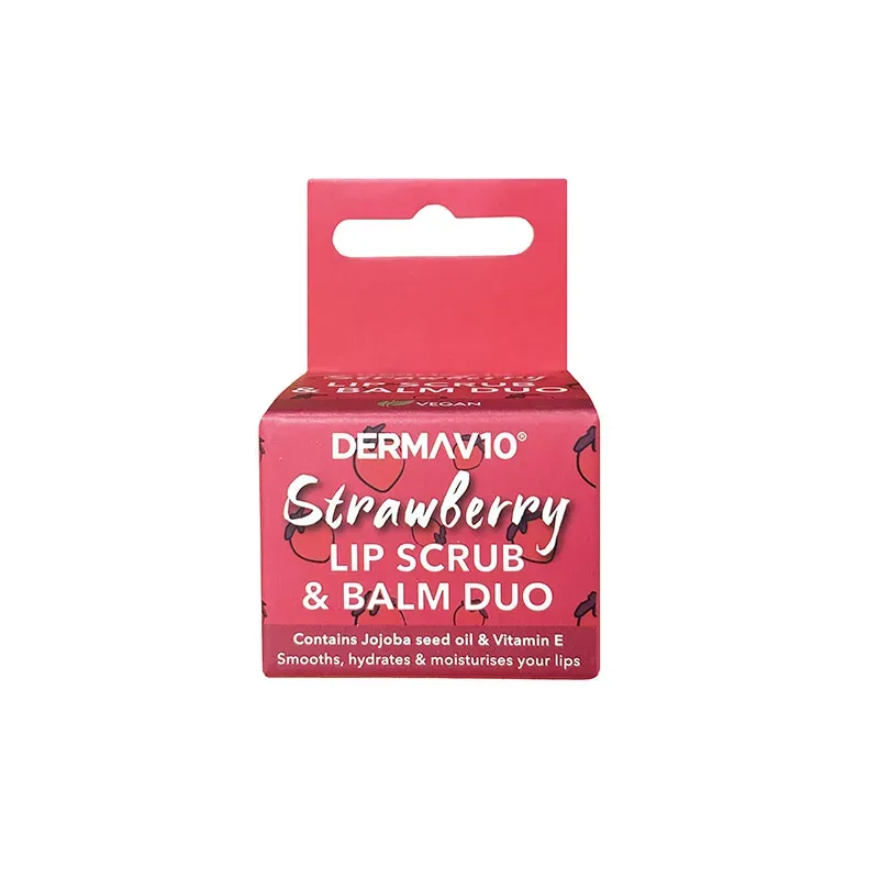 5056235402381DERMA V10 Lip Scrub & Balm Duo Set Strawberry_beautyfree.gr