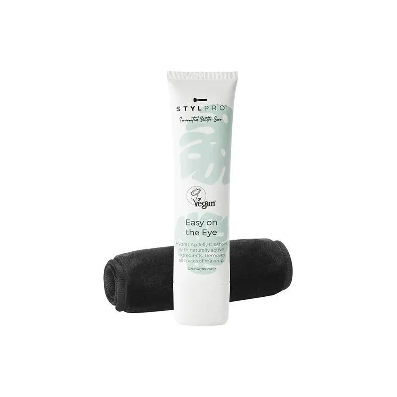 5060288331369STYLPRO Easy On The Eye Cleanser 100ml & Makeup Remover Cloth_beautyfree.gr