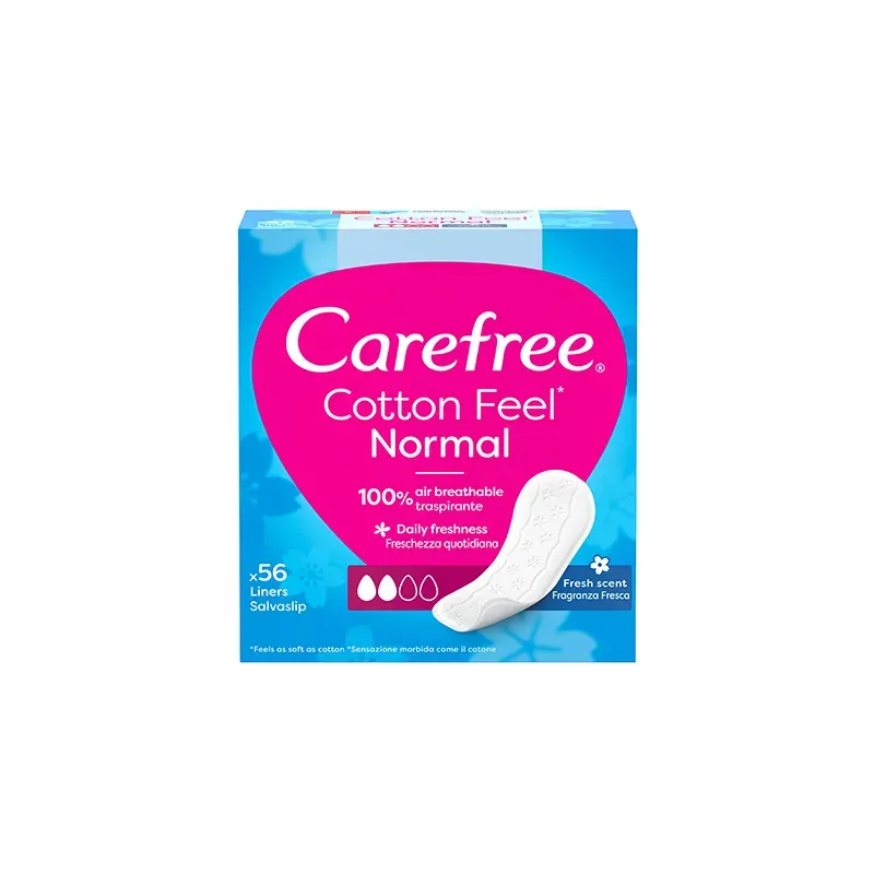 3574661554877CAREFREE Σερβιετάκια Cotton Feel Normal 56τμχ_beautyfree.gr