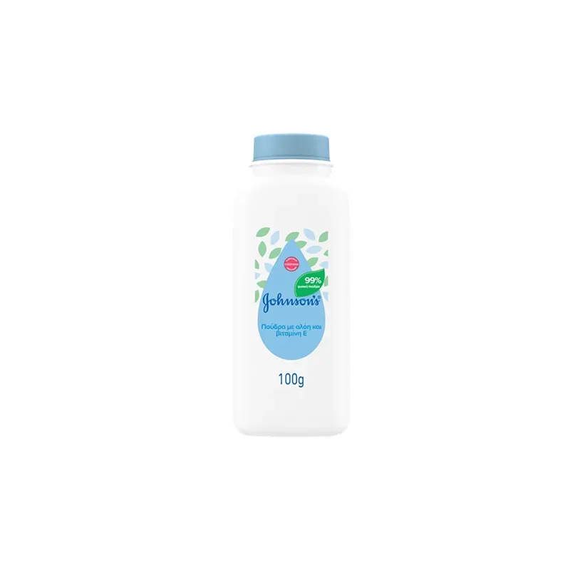 3574661728513JOHNSON'S Baby Πούδρα με Αλόη & Βιταμίνη Ε 100gr_beautyfree.gr